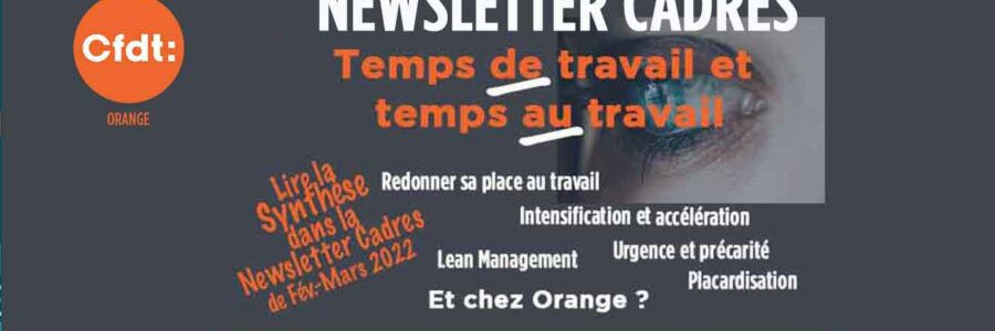 #Newsletter Cadres – Février et Mars 2022