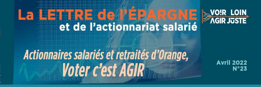 La lettre de l’épargne et de l’actionnariat salarié – Avril 2022