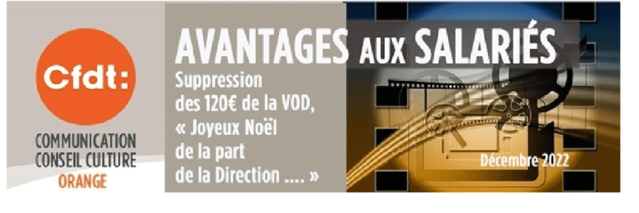 Suppression de l’avantage salariés VOD