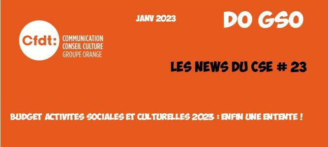 Les News du CSE # 23