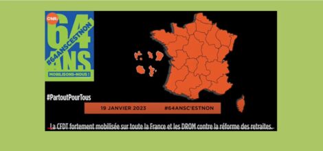 Mobilisation de la CFDT ce 19 janvier 2023 contre la réforme des retraites