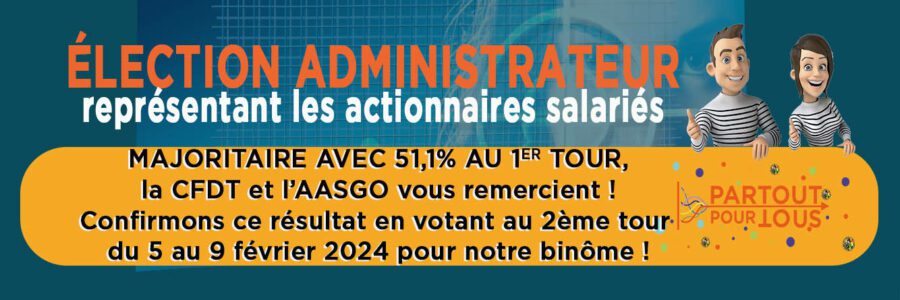 Élection administrateur représentant les actionnaires salariés