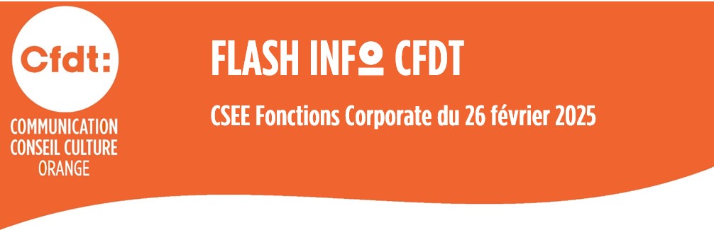 FLASH INFO /CSEE Fonctions Corporate Cahier Spécial