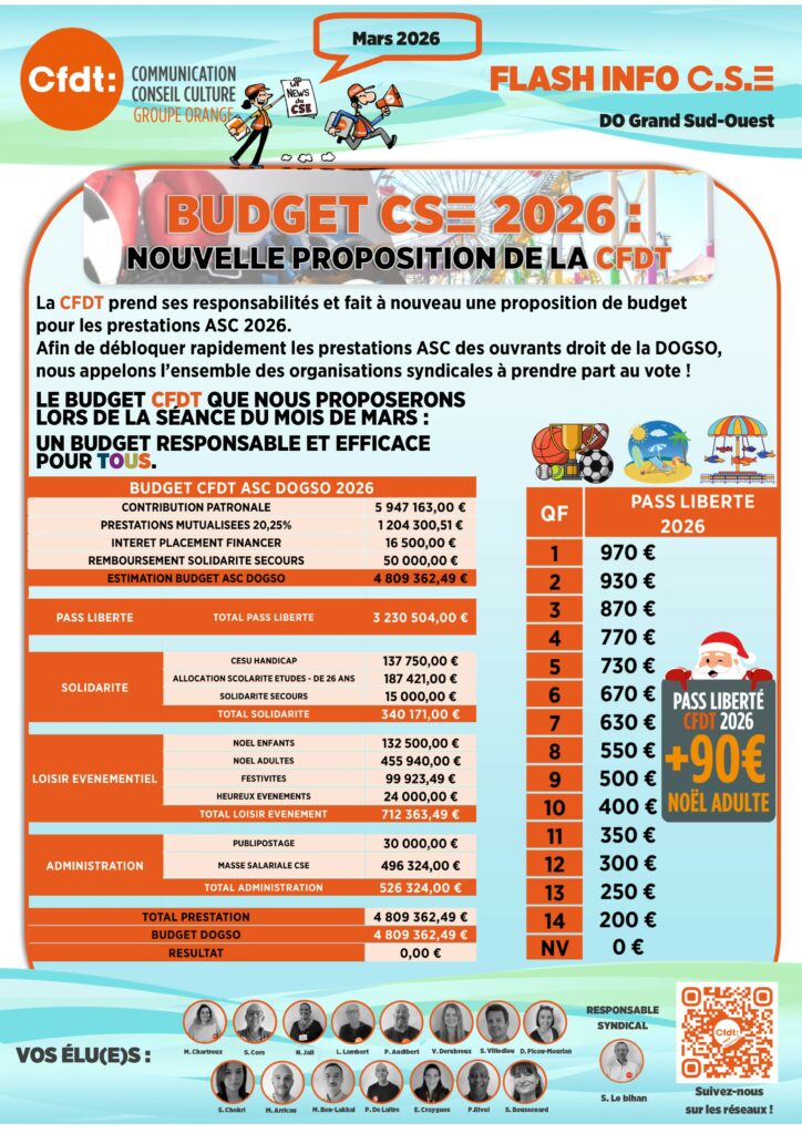 FLASH INFO CSE DOGSO MARS 26